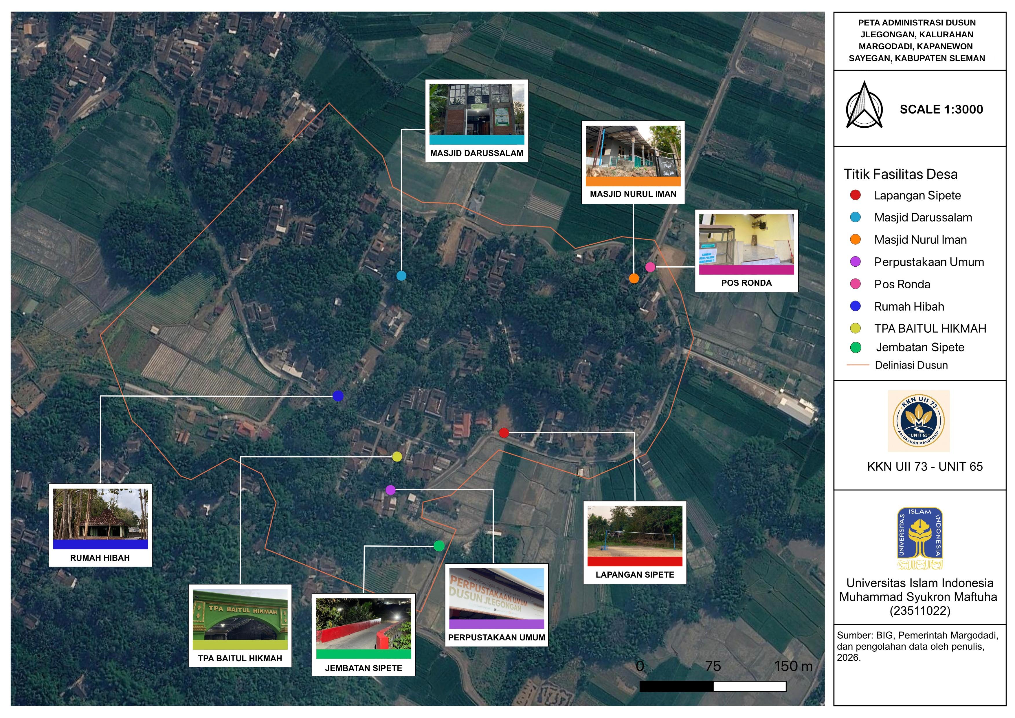 Peta dan Kondisi Geografis Dusun Jlegongan (Foto Kedua di Beranda)